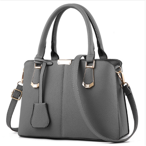 Top handle Solid Ladies Leather Shoulder Bag Tote Crossbody Bags
